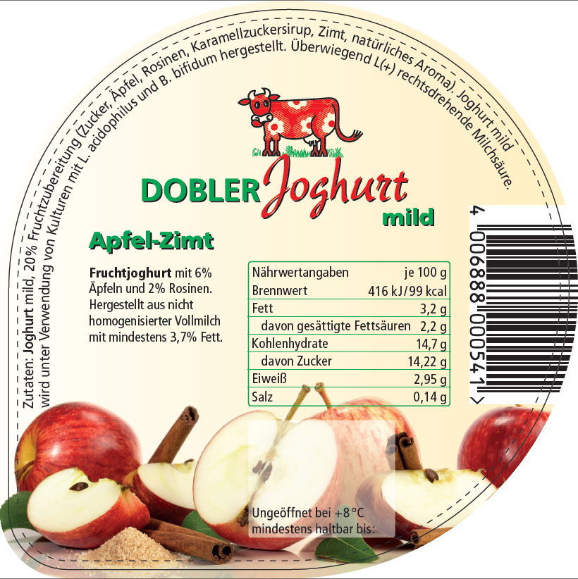 Saisonjoghurt (250g) – Apfel-Zimt