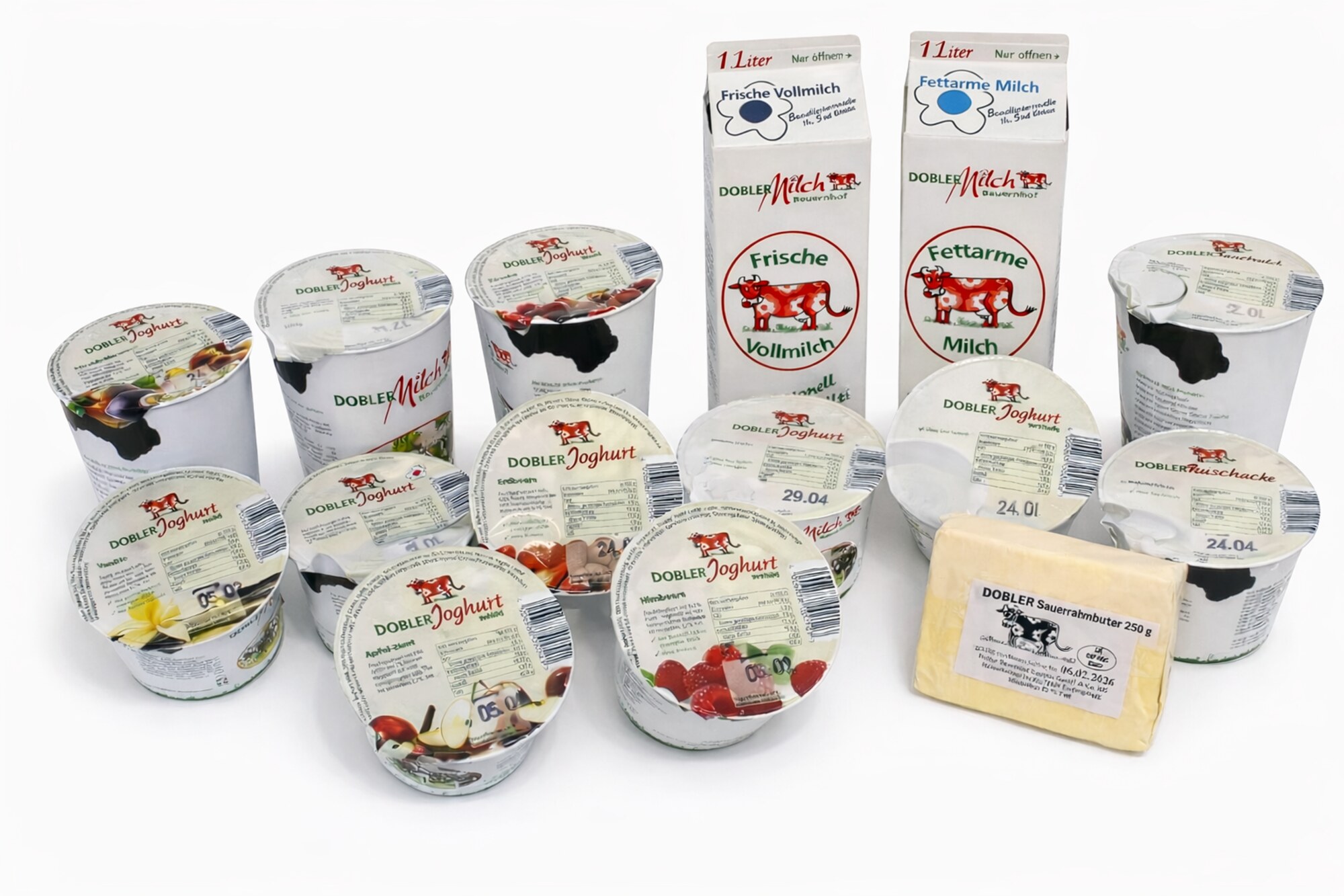 Unsere Produkte im Überblick – Milch, Joghurt, Sahne und Käse