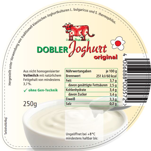 Naturjoghurt (250 g) im Becher