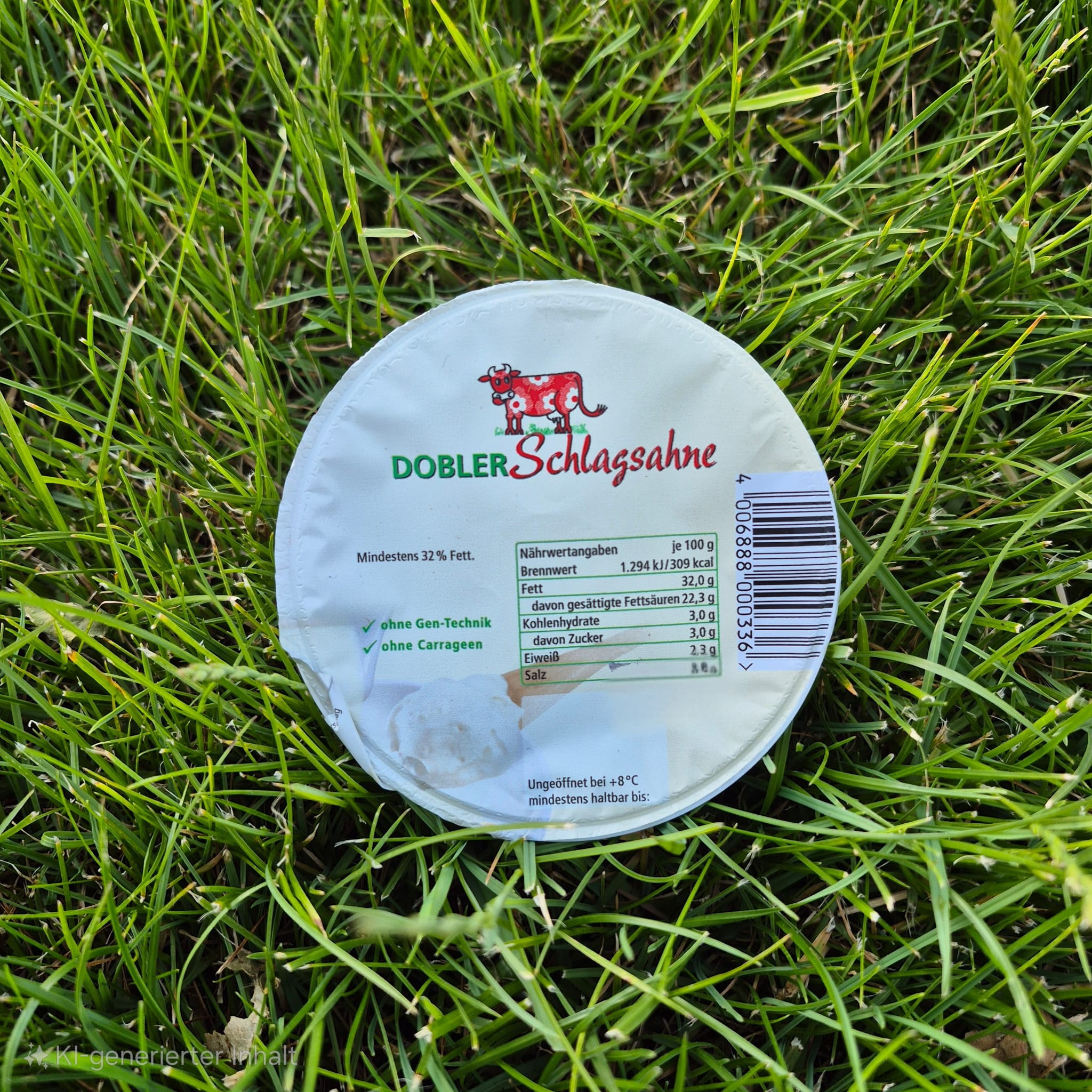 Frische Schlagsahne (250 ml) im Becher